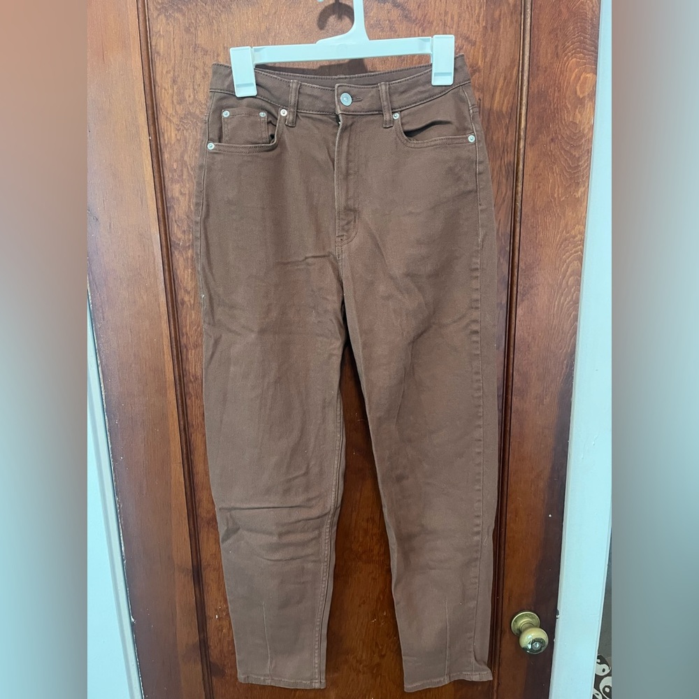 Brown high rise jeans